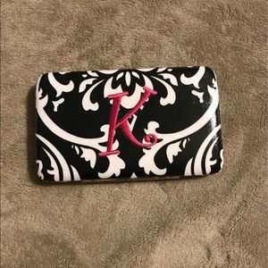 Letter “K” wallet w/checkbook cover